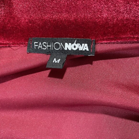 Fashion Nova Weekend Icon Velvet Maxi Shirt Dress Burgundy Size M - Picture 14 of 16